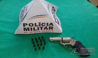 apreensão de arma de fogo e munição em  Severiano Resende