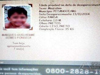 Criança encontrada em Caldas, MG, tinha 6 anos na época em que entrou para o cadastro de desaparecidos (Foto: Arquivo de família/Divulgação)