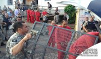 Detentos de Carandaí foram encaminhados para outras cidades (Foto: Anderson Silva/G1)